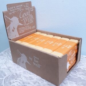 6 Goat Milk Bath Bar Soap Clean Caprine Simply Be Well Mango orange